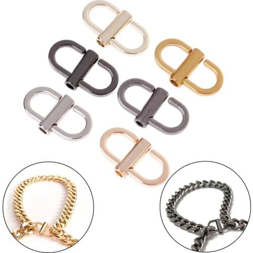 1/2/5PCS Adjustable Metal Buckle Clip Handbag Chain Strap Length Shorten Bag Accessories Wholesale 4 Colors