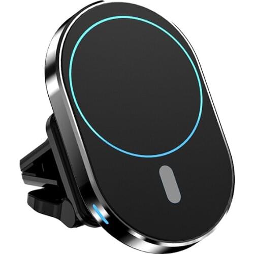 1pc 15W Magsafe Magnetic Wireless Charger Holder Fast Charging Mount Wireless Adapter Car Phone Stand