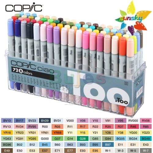 12 24 36 72 color japan copic marker ciao 3 double head oily soft head marker skin color cartoon clothes hand drawn illustration