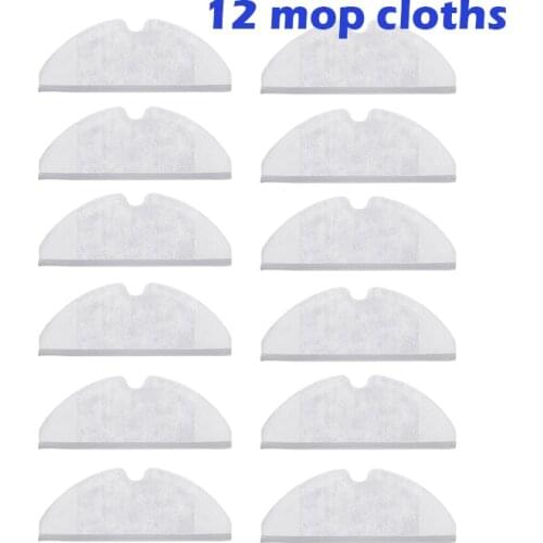 12pcs Washable Mop Pads Parts Cloth Mop Pad replacements for Xiaomi Generation 2 Roborock Vacuum Cleaner Mop Cloth replacements