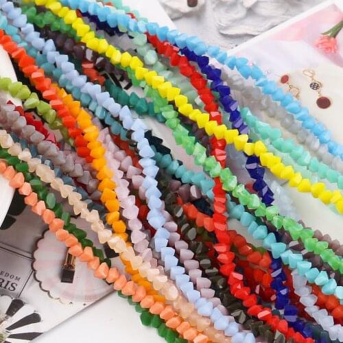 140pcs/lot Mixed Triangular Irregular Beads 3mm Glass Bicone China Crystal Beaded DIY Needlework Jewelry Accessories Wholesale