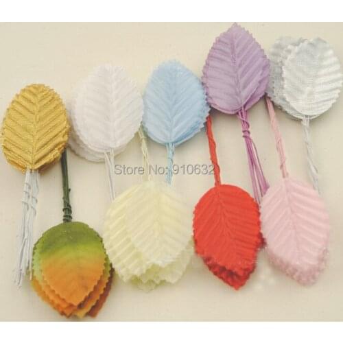 200pcs Artificial Silk Leaf Leaves For Bouquet Garland Wreath Cap Decoration Craft DIY Home Wedding Office Decor 9 Colors