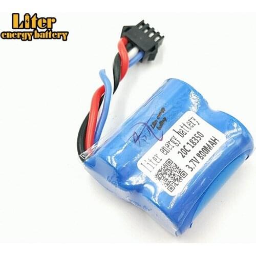 3.7V 800mAh 18350 Lipo Battery For UDI R/C UDI001 UDI011 Venom Speed Boat Li-ion SM-4P Replacement Battery