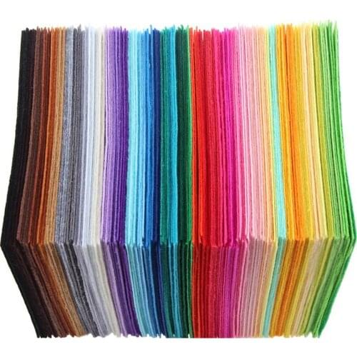 40pcs 10x10cm Polyester Cloth DIY Crafts Felt Fabric Sewing Accessories