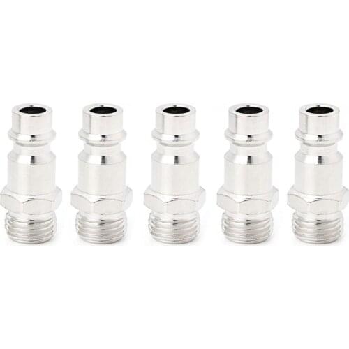 5Pcs Euro G1/4 Male Thread Air Line Hose Fitting Connector Quick Release Tools