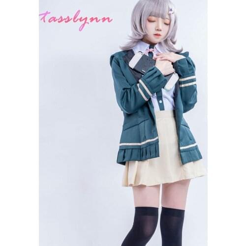 Anime Cosplay DanganRonpa 2 Costumes Chiaki Nanami School Uniform Suits Jacket Shirt Skirt Girls Women Halloween Costume Clothes