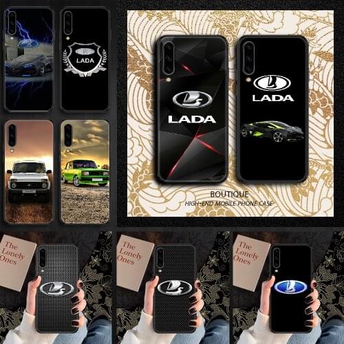 LADA Car Phone case For Samsung Galaxy A 3 5 7 8 10 20 21 30 40 50 51 70 71 E S 2016 2018 4G black silicone waterproof luxury