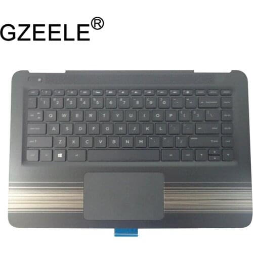 GZEELE new for HP Pavilion 14-AL series Palmrest Top Case Assembly upper cover keyboard bezel laptop 856190-001 Touchpad Backlit