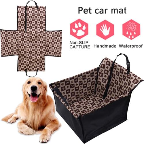 Car Seat Cover For Dogs Waterproof Fabric Cover For Transporting Pets Car Seat Kennel-Protective Cover Folding Dog Bag Basket