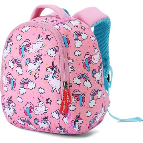 Pink Unicorn School Bags For Girls Kid Backpacks Kindergarten Backpack Animals Design Kids Small Bag Mochila Infantil