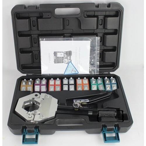 Hydraulic Hose Crimper Manual Crimping Tool Set Vehicle Car A/C Hose Hydra-Crimper Air Condition Hose Repair Crimping Kit 71500