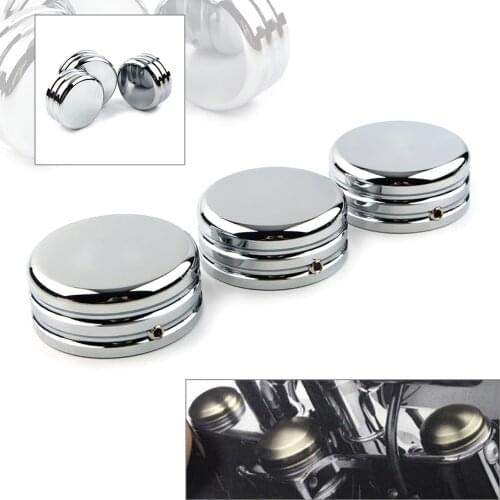 Chrome CNC Motorcycle Upper Fork Stem Nut Covers for Harley Sportster 883 Iron Low XL883L FXD FXDL FLS FLSS FLSTF FLSTN