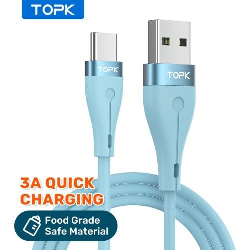 Tapk AN46 3A Micro Usb Type C Cable Wire for Mobile Phone Charging Cables Fast Quick Charge Cord for Xiaomi Silicone Cable