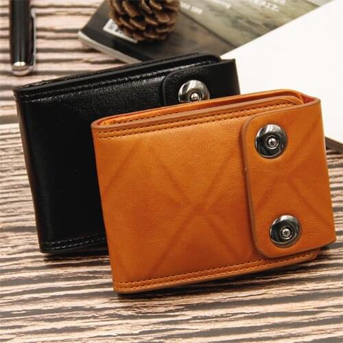 Mens Wallet Money Bag Leather Slim Wallets Men Leather Bifold Short Credit Card Holders Coin Purses Business Purse Carteira