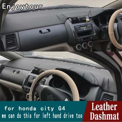For Hond city G4 2003 2004 2005 3006 2007 Leather Dashmat Dashboard Cover Pad Dash Mat Carpet Car Styling Accessories RHD