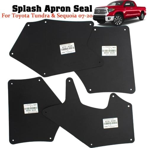 Fender Liners Splash Shield for Toyota Tundra Sequoia 2007-2020 Apron Seal Mud Flaps Mudflaps Mudguards Guards Clips Retainer