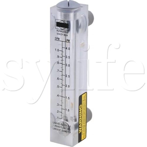 LZM-15 0.2-1GPM 1-4LPM Panel Type Water Flowmeter Measurement Tool