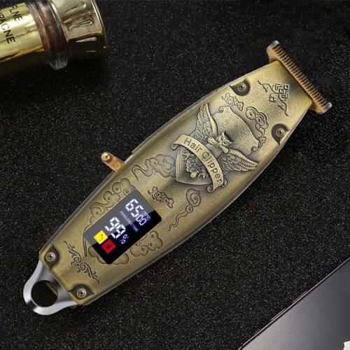 Barber Hair Trimmer Clipper Metal Hairdresser Hair Salon Oil Head Electric Push T6 Scissors Mens Electric Push Shaver