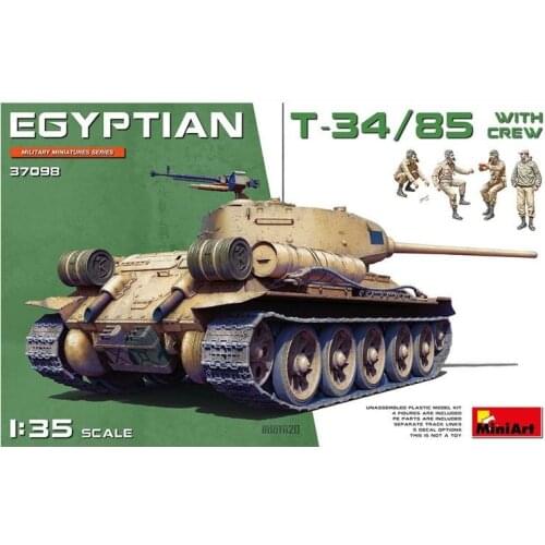 MiniArt 37098 1/35 "Egyptian T-34/85 w/crew" - Scale Model Kit