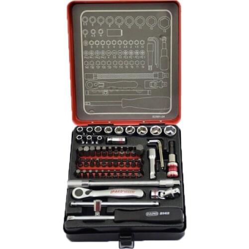 High quality 56pcs ratchet wrench set minikit S2 material bits 1/4 socket screwdrive hex trox slot bit bike Repair Hand t tools
