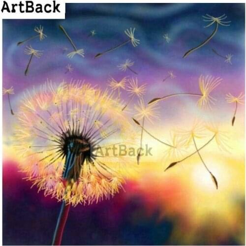 New Arrival 5d Diamond Painting Dandelion View Full Square Drill 3d Rhinestone Diamond Embroidery Home Decor