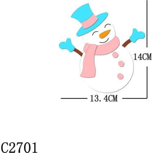 New Christmas snowman Wooden Die Scrapbooking C2701 Cutting Dies Multiple Sizes