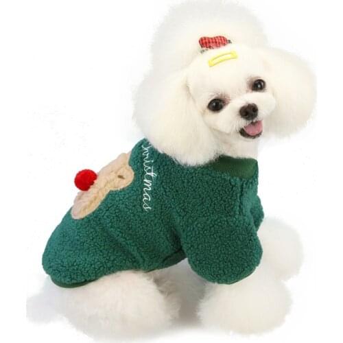 Dog Clothes Winter Warm Christmas Jacket Puppy Sweet Clothing Hoodies For Outfit