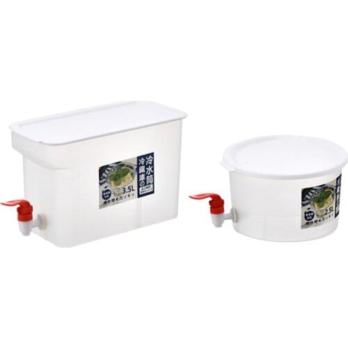 Refrigerator Lemonade Jug Water Jug Hot and Cold Jar Ice Tea Summer Fruit Tea Pitcher Leak Proof Fresh-keeping Freezer Safe