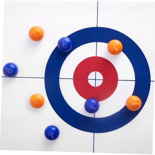 Portable Indoor Curling Board Game with 8 Rollers Family Games for Kids