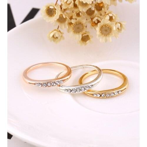 Factory direct sales original new productwish burst round water drill ring womens rose gold ring