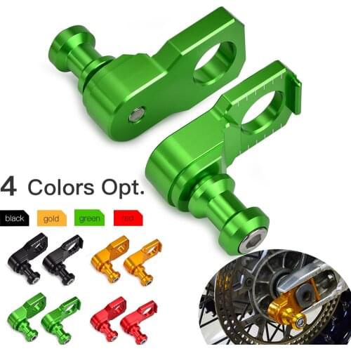 NICECNC Rear Axle Block Chain Adjuster Spindle Slider Parking Ball For Kawasaki ZX-6R ZX6R ZX 6R 09-21 ZX-10R ZX10R ZX 10R 11-20