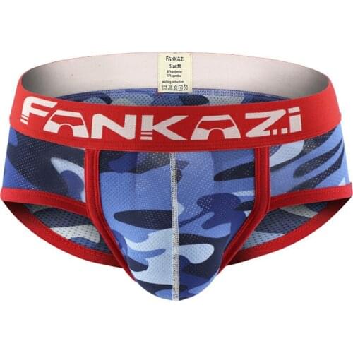 Sexy Men Underwear Boxers Shorts Camouflage Panties Man Ice Silk Breathable Low Waist U Convex Pouch Underpants Cueca masculina