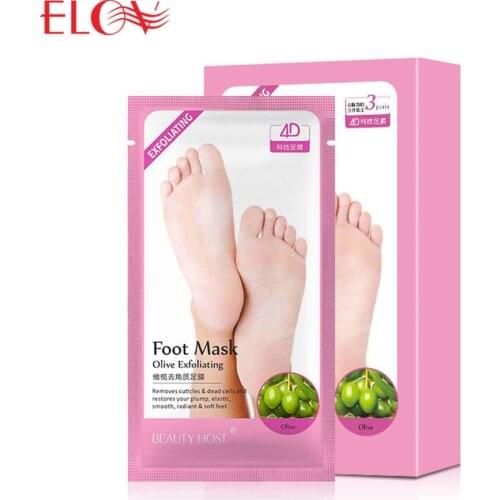 3Pairs/BOX Dead Skin Remover Foot Mask Exfoliating Feet Mask Socks for Pedicure Peeling Baby Foot Mask Feet Peeling Mask