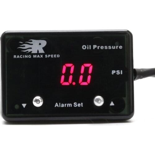 Universal Auto Digital Oil Pressure Gauge Red LED Display 0~8BAR Oil Pressure Meter IP-OPM-01