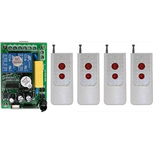 1000m Long Range Universal Wireless Remote Control Switch AC 220V RF 2CH 2 CH 10A Relay Receiver Module and RF Remote Controls
