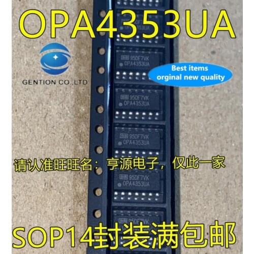 10PCS OPA4353UA SOP14 OPA4353U OPA4353 high-speed operational amplifier in stock 100% new and original
