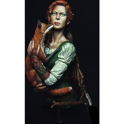 1/10 ancient fantasy woman warrior bust Resin figure Model kits Miniature gk Unassembly Unpainted