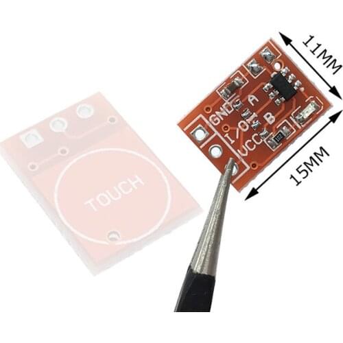 1/5/10Pcs TTP223 Touch Key Switch Module Capacitive Button Capacitive Switches Self-Locking/No-Locking Single Channel Reconstruc