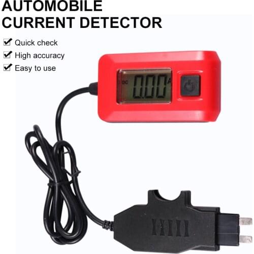 12V Car Current Tester Digital Multimeter Current Meter High Accuracy 0.01A ~ 19.99A Max Load 20A/48V DC Fault Diagnostic Tool
