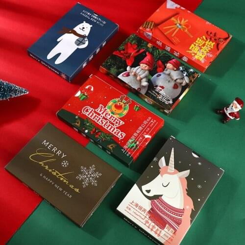 120pcs Merry Christmas Postcards for Santa Christmas Presents Creative Stationery Writing Greeting Gifts Postcards New Year Card