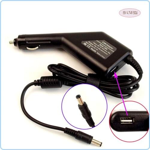 Laptop Car DC Adapter Charger Power Supply + USB Port for ASUS K40 K42 K50 K42J N50 N51 N53 N61 N70 N80 N81 N90