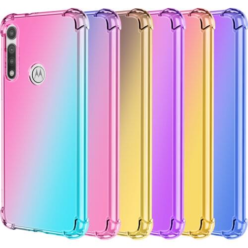 Motorola Moto G Fast Luxury Shockproof Gradient Silicone Soft TPU Case Ultra Thin Slim Cover for Moto One Fusion G9 Play Plus