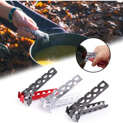 Camping Anti-Scald Pot Pan Bowl Gripper Outdoor Handle Holder Clip Camping Cookware Handle Holder Clip Clamps Camping Supplies