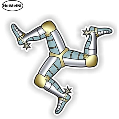 HotMeiNi 13*11cm ISLE of MAN Car Sticker Manx Triskelion triskele for TT Race Helmet Sticker Motorcycle Vinyl Car Styling Body
