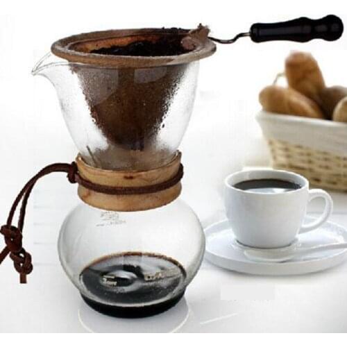 Coffee driper Coffee drop pot Wooden/ Metal Hand Explosion-proof Made Coffee Maker