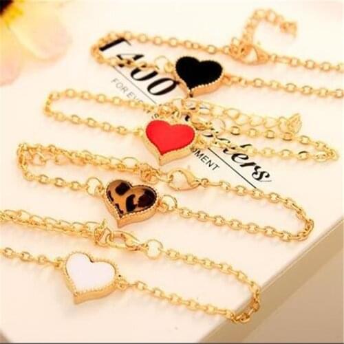 Lusion Hot Heart Bracelets & Bangles For Women Girls Chearp Charm Bracelets Statement Jewelry Wholesale Wedding Gift New
