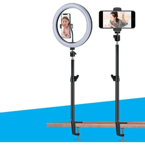 Tabletop Light Stand Clip Stand with 1/4inch Screw for LED Video Light & Ring