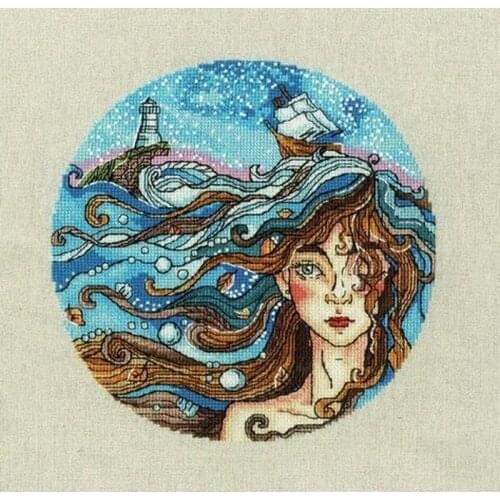 Newest Embroidery Dreams about the Sea Cross Stitch Patterns for Friends with 100% Cotton Floss & Free Shipping for Wall Decor