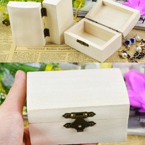 New Home Furnishing Wooden Storage Box Natural Wooden Packing box Craft Jewelry box Case Wedding Gift F20173457