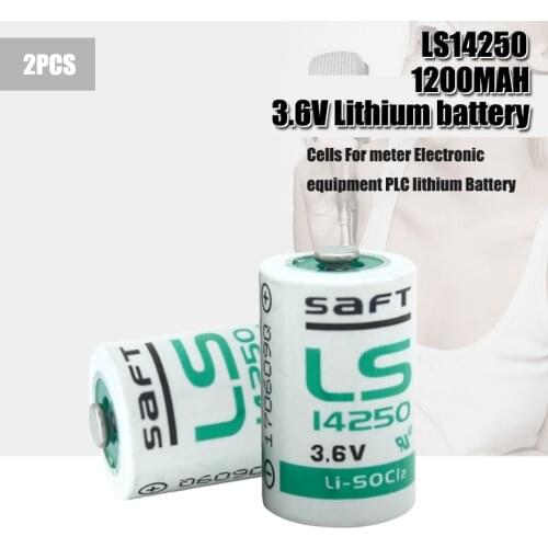 2pcs New original Saft LS14250 1/2AA 3.6V PLC industrial automation equipment CNC machine lithium battery